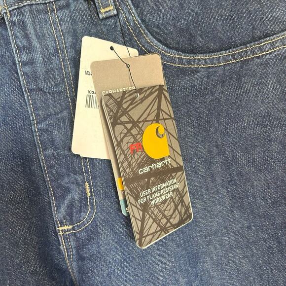 Carhartt FR Work Flame Resistant Men's Jeans - Dark Blue Relaxed Fit 32x32 NWT - Picture 4 of 9